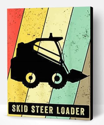 Skid Loader Art Paint By Number