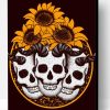 Skull Sunflower Art Paint By Number