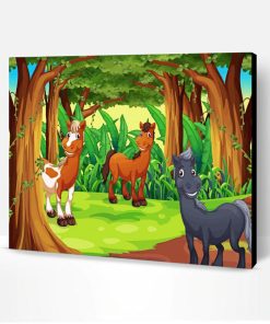 Smiling Forest Animals Paint By Number