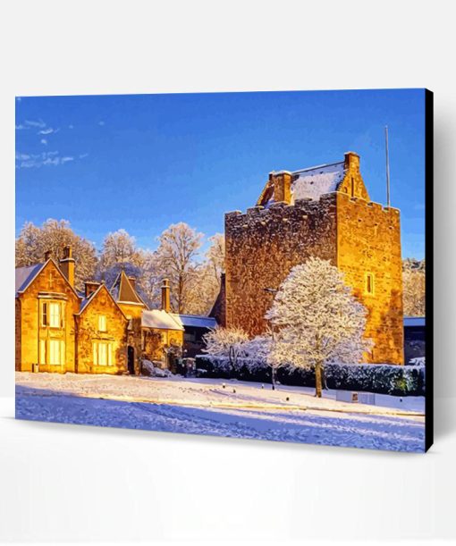 Snowy Dean Castle Paint By Number