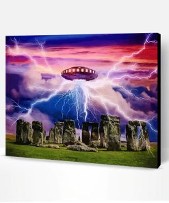 Stone Henge And Spaceship Paint By Number