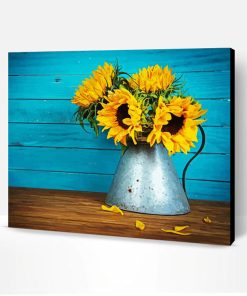 Sunflowers On Table Paint By Number