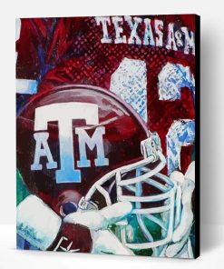 Texas A M Aggies Football Helmet Art Paint By Numbers