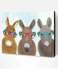 Trio Donkey Paint By Number