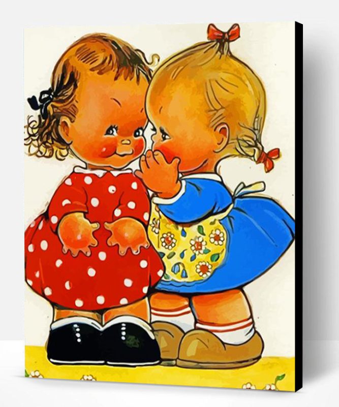 Two Little Girls by Mabel Lucie Attwell Paint By Numbers
