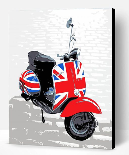 UK Mod Scooter Paint By Number