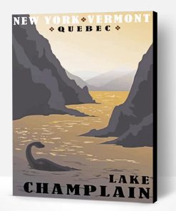 Vermont Lake Champlain Illustration Paint By Number
