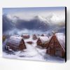 Viking Village In Snow Paint By Number
