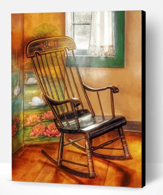 Vintage Rocking Chair Paint By Number