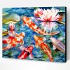 Water Lilies With Koi Paint By Number