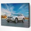 White Ford Explorer Car Paint By Number