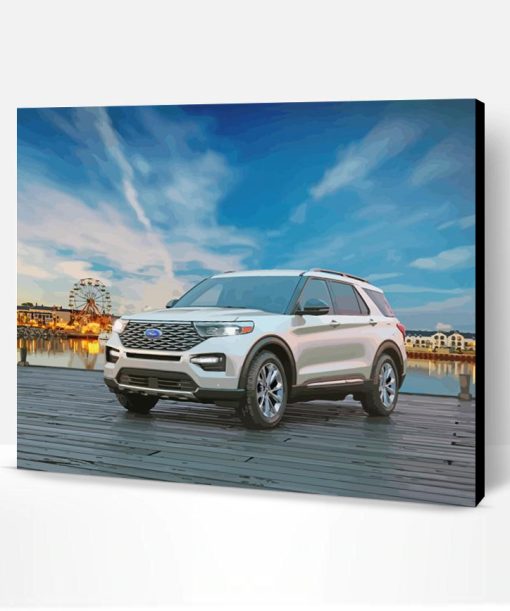 White Ford Explorer Car Paint By Number