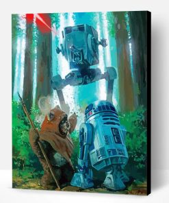 Wicket And R2D2 Paint By Number