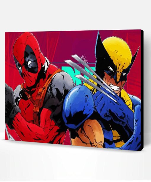 Wolverine Vs Deadpool Paint By Number