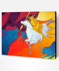 Wolves And Horses Art Paint By Numbers
