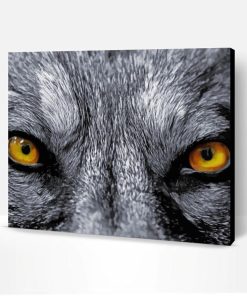 Yellow Wolf Eyes Paint By Numbers