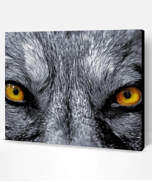 Yellow Wolf Eyes Paint By Numbers