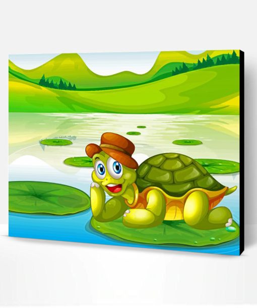 A Happy Turtle Scenery Paint By Number