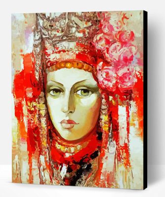 Abstract Bulgarian Woman Paint By Number