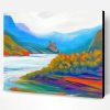 abstract Hood River Landscape Paint By Number