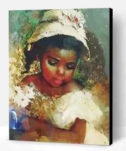 Abstract Little Black Girl Paint By Number