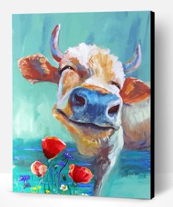 Abstract Smiling Cow Paint By Numbers