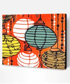 Abstract Vietnamese Lanterns Paint By Numbers