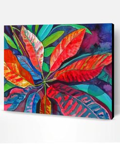 Abstract Beautiful Leaves Paint By Number