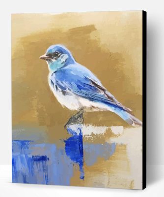 Abstract Blue Bird Paint By Number