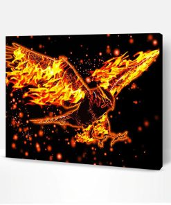 Abstract Burning Eagle Fire Paint By Numbers