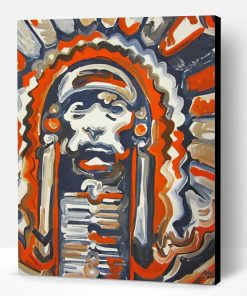 Abstract Illiniwek Paint By Numbers