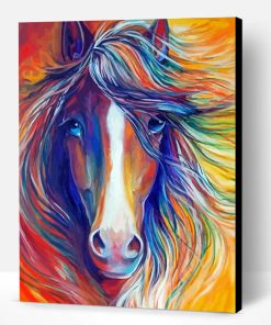 Abstract Native Horse Art Paint By Number
