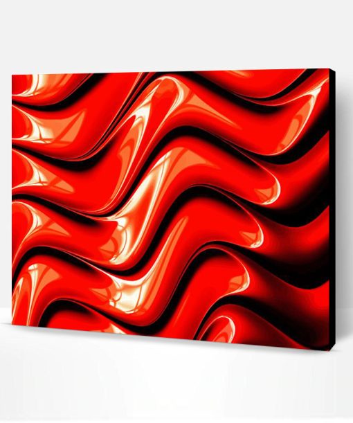 Abstract Red Art Paint By Number