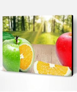 Aesthetic Apples And Oranges fruits Paint By Number