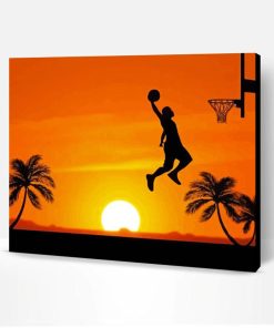 Aesthetic Basketball Silhouette Paint By Numbers