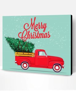 Aesthetic Christmas Retro Illustration Paint By Number