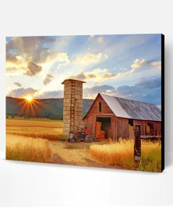 Aesthetic Countryside Sunset Paint By Numbers