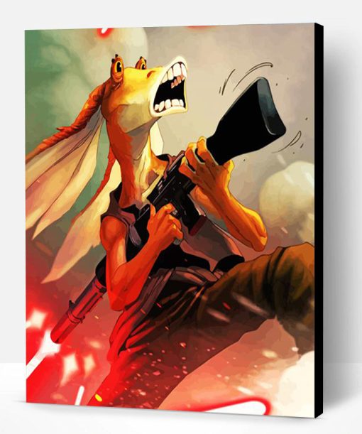 aesthetic Jar Jar Binks Star Wars Paint By Number