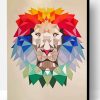 Aesthetic Lion With Triangles Paint By Number