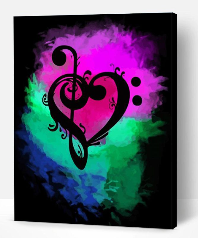 Aesthetic Music Heart Paint By Number