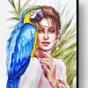 Aesthetic Parrot And Lady Art Paint By Number