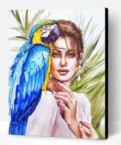 Aesthetic Parrot And Lady Art Paint By Number