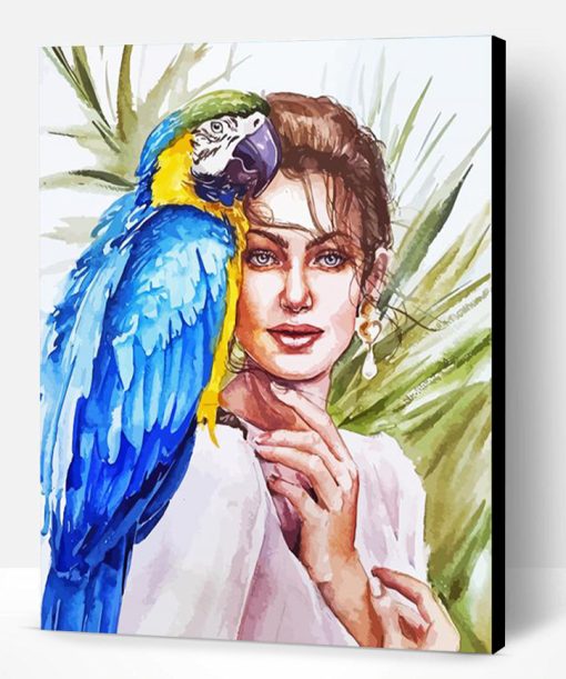 Aesthetic Parrot And Lady Art Paint By Number