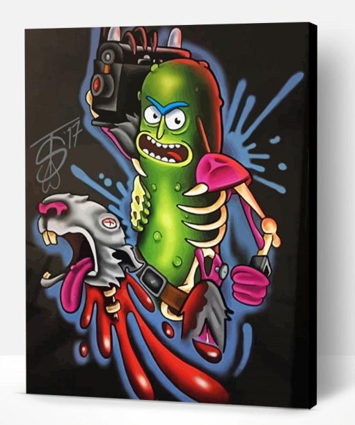 Aesthetic Pickle Rick Paint By Numbers