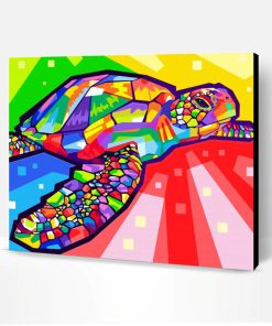 Aesthetic Pop Art Turtle Paint By Numbers