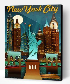 Aesthetic Retro New York Paint By Number