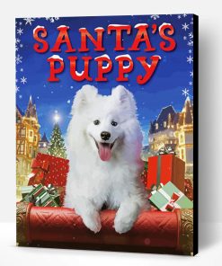 Aesthetic Santa Puppy Paint By Numbers