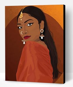 Aesthetic South Asian Lady Paint By Number