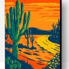Aesthetic Sunset Saguaro National Park Paint By Number