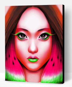 Aesthetic Watermelon Girl Art Paint By Number